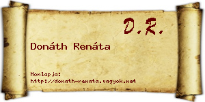 Donáth Renáta névjegykártya